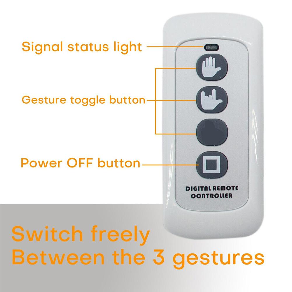 New LED Illuminated Gesture Light Car Finger Light With Remote Road Rage  Signs Middle Finger Gesture Light Hand Lamp